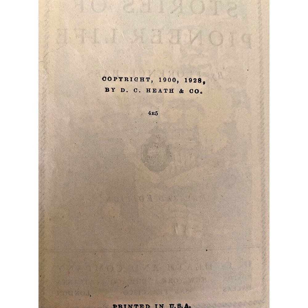 Antique Stories of Pioneer Life By Florence Bass 1928 Heath Supplementary Reader - Picture 5 of 5